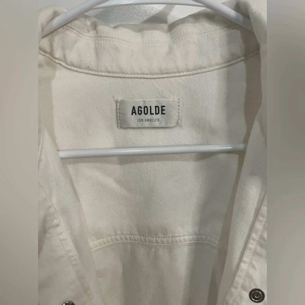 AGOLDE
NYX DENIM SHIRT IN FLOUR Classic White Denim Jacket XS - Picture 10 of 10